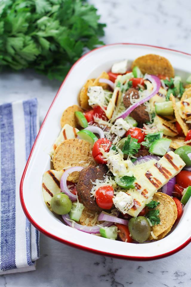 Greek Style Falafel Nachos