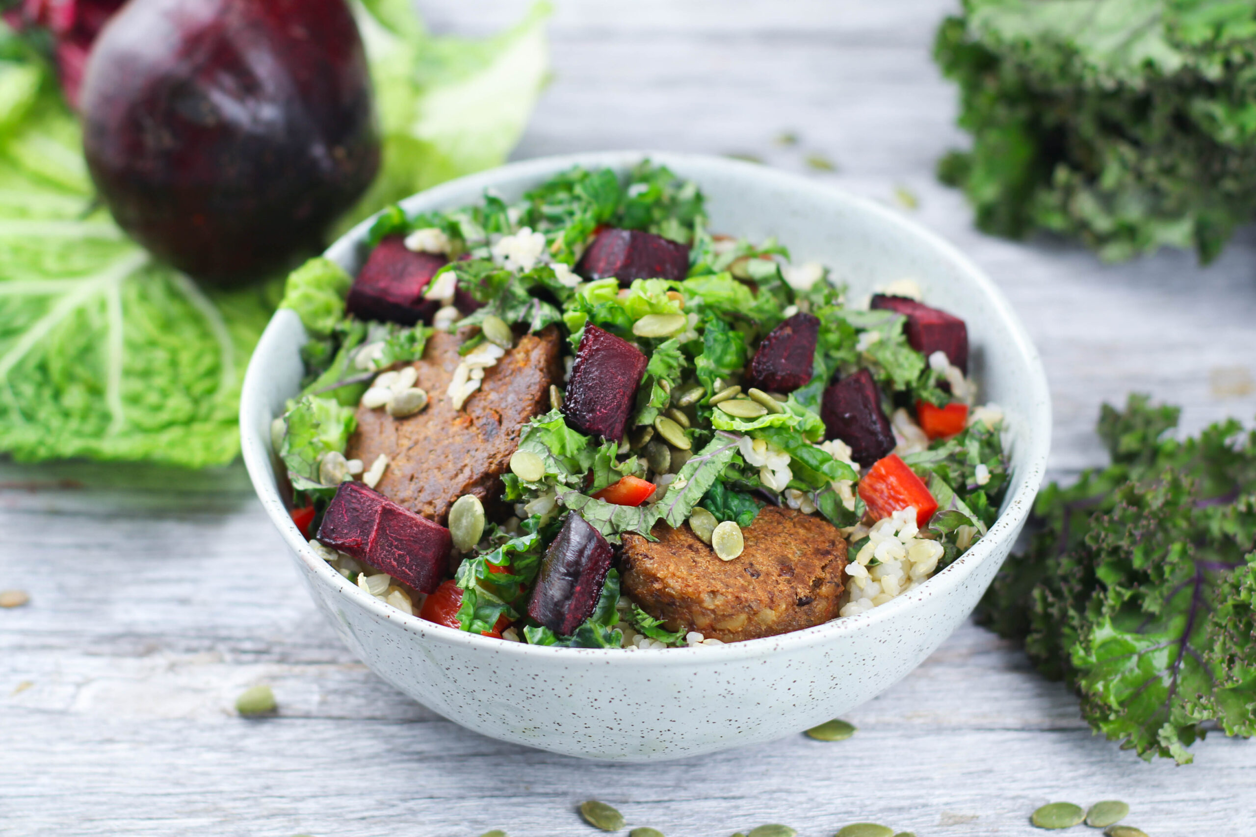 Kale & Falafel Pilaf 